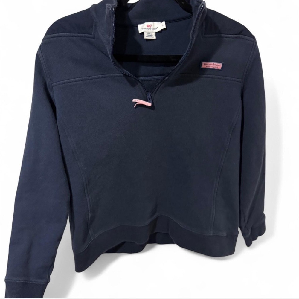 Vineyard Vines Women's Navy quarter zip Sweater